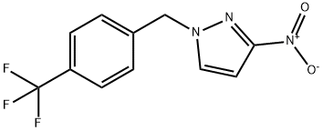 3-nitro-1-{[4-(trifluoromethyl)phenyl]methyl}-1H-pyrazole Struktur