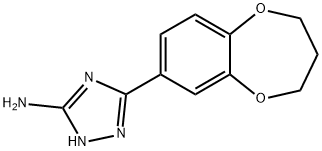 5-(3,4-Dihydro-2H-benzo[b][1,4]dioxepin-7-yl)-2H-[1,2,4]triazol-3-ylamine 结构式