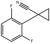 1-(2,6-difluorophenyl)cyclopropane-1-carbonitrile Struktur