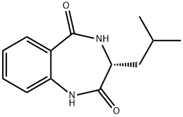 (3R)-3-(2-methylpropyl)-2,3,4,5-tetrahydro-1H-1,4-benzodiazepine-2,5-dione, 1243086-77-2, 结构式