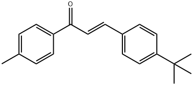 (2E)-3-(4-TERT-ブチルフェニル)-1-(4-メチルフェニル)プロプ-2-エン-1-オン 化学構造式