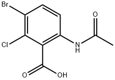 6-氯-5-溴-2-乙酰氨基苯甲酸 结构式