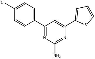 4-(4-chlorophenyl)-6-(thiophen-2-yl)pyrimidin-2-amine,125383-31-5,结构式