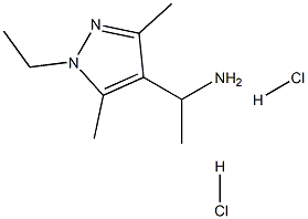 [1-(1-ethyl-3,5-dimethyl-1H-pyrazol-4-yl)ethyl]amine dihydrochloride Struktur