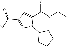 ethyl 1-cyclopentyl-3-nitro-1H-pyrazole-5-carboxylate Structure