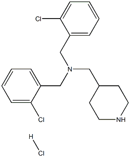 N,N-BIS(2-CHLOROBENZYL)-1-(PIPERIDIN-4-YL)METHANAMINE HYDROCHLORIDE 化学構造式