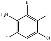 2-Bromo-4-chloro-3,6-difluoroaniline,1263376-86-8,结构式