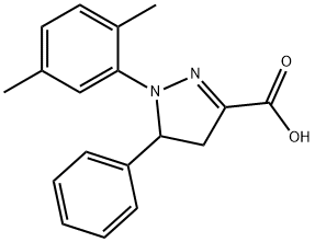 1-(2,5-dimethylphenyl)-5-phenyl-4,5-dihydro-1H-pyrazole-3-carboxylic acid Structure