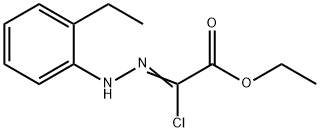 ethyl (2Z)-2-chloro-2-[2-(2-ethylphenyl)hydrazin-1-ylidene]acetate Structure