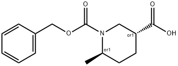 TRANS-1-(BENZYLOXYCARBONYL)-6-METHYLPIPERIDINE-3-CARBOXYLIC ACID Struktur