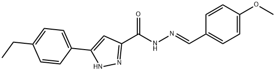 (E)-3-(4-ethylphenyl)-N-(4-methoxybenzylidene)-1H-pyrazole-5-carbohydrazide,1285578-41-7,结构式