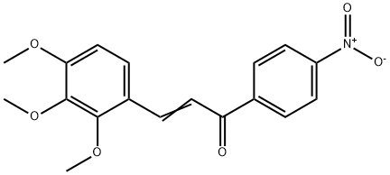 (2E)-1-(4-nitrophenyl)-3-(2,3,4-trimethoxyphenyl)prop-2-en-1-one Struktur