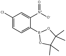 2-(4-氯-2-硝基苯基)-4,4,5,5-四甲基-1,3,2-二氧硼杂环戊烷, 1288978-81-3, 结构式