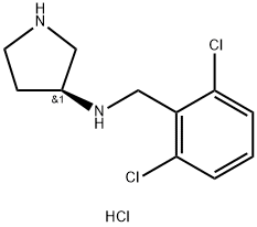 (S)-N-(2,6-DICHLOROBENZYL)PYRROLIDIN-3-AMINE HYDROCHLORIDE Struktur