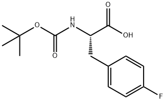 Phenylalanine,N-[(1,1-dimethylethoxy)carbonyl]-4-fluoro- Structure