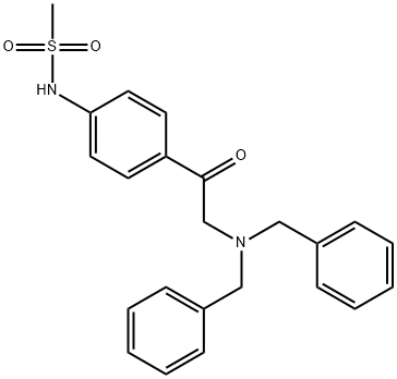 N-(4-(2-(二苯甲基氨基)乙酰基)苯基)甲磺酰胺 结构式