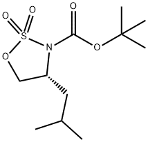 (R)-3-Boc-4-isobutyl-1,2,3-oxathiazolidine 2,2-dioxide Structure