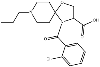 4-(2-chlorobenzoyl)-8-propyl-1-oxa-4,8-diazaspiro[4.5]decane-3-carboxylic acid,1326809-25-9,结构式