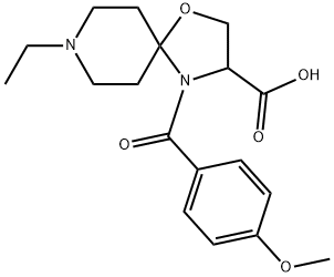 8-ethyl-4-(4-methoxybenzoyl)-1-oxa-4,8-diazaspiro[4.5]decane-3-carboxylic acid Structure