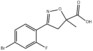 3-(4-bromo-2-fluorophenyl)-5-methyl-4,5-dihydro-1,2-oxazole-5-carboxylic acid Structure