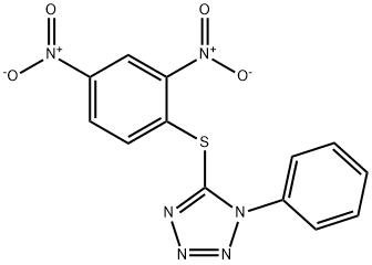 1H-Tetrazole, 5-[(2,4-dinitrophenyl)thio]-1-phenyl- 结构式