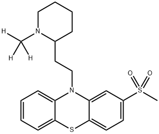 2-methylsulfonyl-10-[2-[1-(trideuteriomethyl)piperidin-2-yl]ethyl]phenothiazine,1329652-09-6,结构式