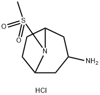 8-methanesulfonyl-8-azabicyclo[3.2.1]octan-3-amine hydrochloride Struktur