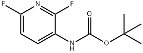 (2,6-二氟吡啶-3-基)氨基甲酸叔丁酯 结构式