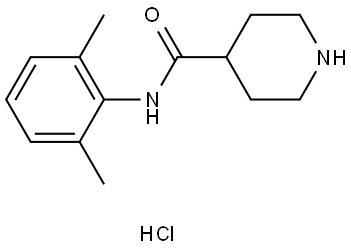 N-(2,6-dimethylphenyl)piperidine-4-carboxamide 化学構造式
