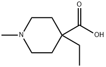 4-Ethyl-1-methyl-piperidine-4-carboxylic acid 化学構造式
