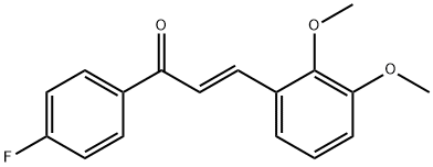 (2E)-3-(2,3-dimethoxyphenyl)-1-(4-fluorophenyl)prop-2-en-1-one, 1346457-86-0, 结构式