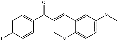 (2E)-3-(2,5-dimethoxyphenyl)-1-(4-fluorophenyl)prop-2-en-1-one Struktur