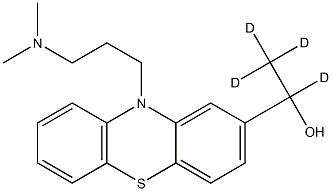 1,2,2,2-tetradeuterio-1-[10-[3-(dimethylamino)propyl]phenothiazin-2-yl]ethanol Struktur