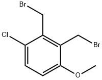 2,3-BIS(BROMOMETHYL)-1-CHLORO-4-METHOXYBENZENE Struktur