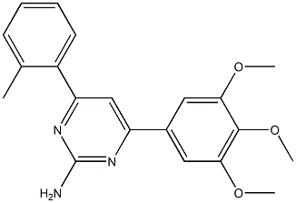 4-(2-methylphenyl)-6-(3,4,5-trimethoxyphenyl)pyrimidin-2-amine Structure