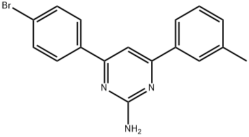 4-(4-bromophenyl)-6-(3-methylphenyl)pyrimidin-2-amine Struktur