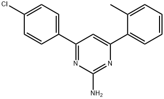 4-(4-chlorophenyl)-6-(2-methylphenyl)pyrimidin-2-amine Struktur