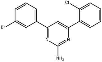 4-(3-bromophenyl)-6-(2-chlorophenyl)pyrimidin-2-amine Structure