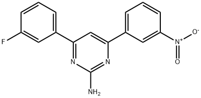4-(3-fluorophenyl)-6-(3-nitrophenyl)pyrimidin-2-amine Struktur
