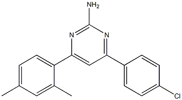 4-(4-chlorophenyl)-6-(2,4-dimethylphenyl)pyrimidin-2-amine Structure