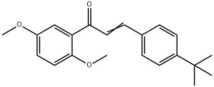 (2E)-3-(4-tert-butylphenyl)-1-(2,5-dimethoxyphenyl)prop-2-en-1-one, 1354941-88-0, 结构式