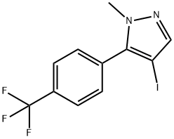 4-iodo-1-methyl-5-(4-(trifluoromethyl)phenyl)-1H-pyrazole 化学構造式