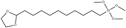 10-(1,3-dioxolan-2-yl)decyl-trimethoxysilane 化学構造式