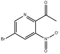 1-(5-Bromo-3-nitropyridin-2-yl)ethanone 化学構造式