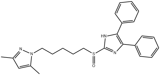 1-(5-((4,5-DIPHENYL-1H-IMIDAZOL-2-YL)SULFINYL)PENTYL)-3,5-DIMETHYL-1H-PYRAZOLE 化学構造式