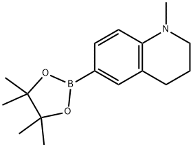 1-methyl-6-(4,4,5,5-tetramethyl-1,3,2-dioxaborolan-2-yl)-1,2,3,4-tetrahydroquinoline Struktur