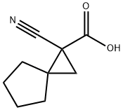 1-Cyano-spiro[2.4]heptane-1-carboxylic acid Struktur