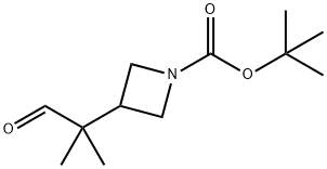 TERT-BUTYL 3-(2-METHYL-1-OXOPROPAN-2-YL)AZETIDINE-1-CARBOXYLATE Structure