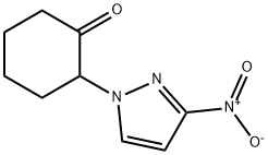2-(3-硝基-1H-吡唑-1-基)环己酮, 1384582-16-4, 结构式