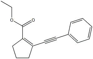 1-Cyclopentene-1-carboxylic acid, 2-(phenylethynyl)-, ethyl ester Struktur